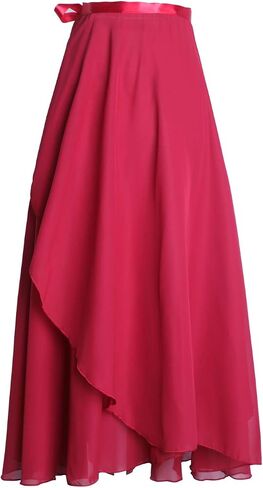 Women Ballet Wrap Skirt Long Sheer Dance Skirts in Kuwait