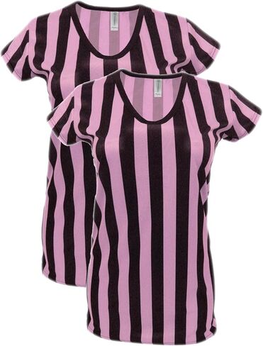 Women's Referee V-Neck Shirt Striped Top Halloween Costume Official Ref Uniform in Saudi Arabia