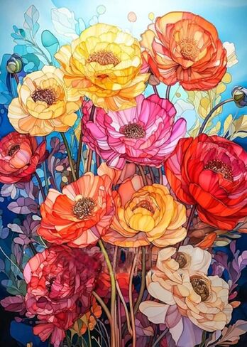 ARPADAMO Adult Diamond Art Painting Kits,Colorful Tree Diamond Painting Kits for Adults,5D Flowers Diamond Arts Kits for Adults,Full Diamond Round Diamond and Craft Home Wall Art Deco-12x16in in Saudi Arabia