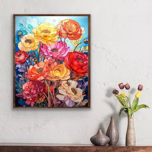 ARPADAMO Adult Diamond Art Painting Kits,Colorful Tree Diamond Painting Kits for Adults,5D Flowers Diamond Arts Kits for Adults,Full Diamond Round Diamond and Craft Home Wall Art Deco-12x16in in Saudi Arabia