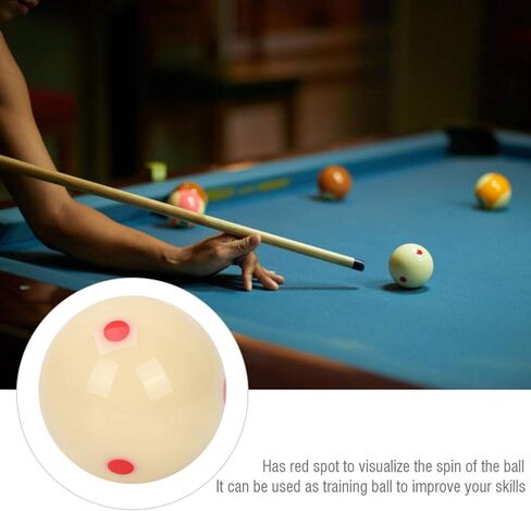 White Cue Ball 2 1/4" Dot Spot Pool Ball Billiard Training Cue Ball, 5.72cm Dot Spot Practice Pool Ball for Kids and Adult, White in Saudi Arabia
