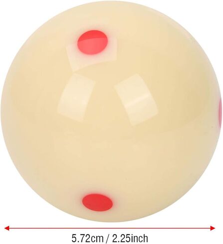 White Cue Ball 2 1/4" Dot Spot Pool Ball Billiard Training Cue Ball, 5.72cm Dot Spot Practice Pool Ball for Kids and Adult, White in Saudi Arabia