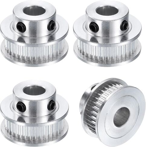 uxcell 4pcs GT-2 36T Pulley Synchronous Wheel 8mm Bore, Aluminum Timing Pulley 36 Teeth, Fit Width 6mm Timing Belt for 3D Printer CNC Machine in Saudi Arabia