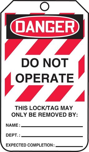 Accuform Lockout Tags, Pack of 5, Do Not Operate, US Made OSHA Compliant Tags, Tear & Water Resistant PF-Cardstock, 5.75"x 3.25", MLT406CTM in Saudi Arabia
