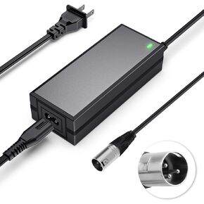 24V 2A 3-Pin XLR Connector Electronic Scooter Battery Charger for GoGo Mobility Scooter,Go-Go Elite Traveller SC40E/SC44E,Pride Mobility,ShopRider,Jazzy Power Chair & Plus Ezip Mountain Trailz