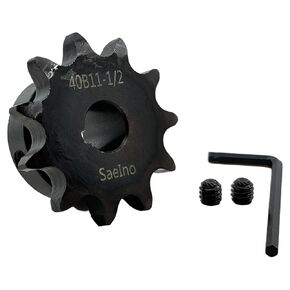 #40 Roller Chain Sprocket Type B 1/2 inch Bore 11 Tooth, Hardened Antirust 1045 Steel Drive Sprockets 40B11-1/2