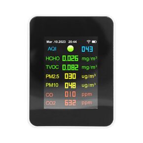 Air Quality Tester, 9 in 1 WiFi Air Quality Monitor Color LCD Digital Display, Indoor Air Quality Meters air quality monitor indoor air quality tester indoor indoor air quality monitor