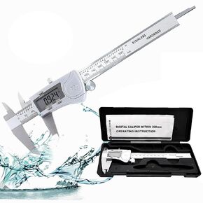 NORTOOLS Digital Caliper Measuring Tool,150mm/ 6" Stainless Steel IP54 Waterproof Electronic Micrometer Caliper with Large LCD Display for Jewelers, Woodworkers