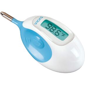 Vicks Baby Rectal Thermometer Baby Thermometer for Rectal Temperature, Short and Flexible Tip with Fast Read Times and Large Digital Display