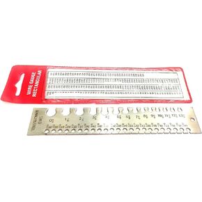 Stainless Steel Wire Gauge Measures Standard and Metric (Linear Scale)
