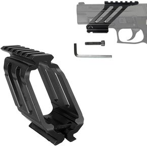 Aluminum Easy to Install Universal Pistol Mount 21mm Rail for Scope Red Dot Sight Flashlight
