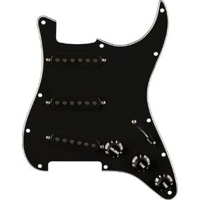 Fender Pre-Wired Strat, Pure Vintage '65 with Reverse Wound Revese Polarity Middle, Black 11 Hole Pickguard Electric Guitar Electronics (0992237506)