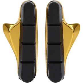 VGEBY 1Pair Brake Pads, Cycling Brake Shoes Caliper Accessory for Road Folding Bike(Gold) and Spare Supplies Road Brake Pads Rubber Brake Pads
