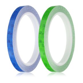 2 PCS Neon Reflective Tape Strips, Reflective Tape Outdoor Waterproof, 0.4inch X 26 Feet Reflective Tape Outdoor Waterproof, Fluorescent Tape Reflective for Bikes Trucks Helmets Trailers