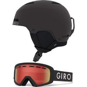 Giro Crue Kids Snow Helmet Goggle Combo Matte Black/Black Zoom Flash S (52-55.5CM)