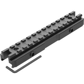 13-Slot Picatinny Riser Mount (0.5"/0.83"/1" Height), See-Thru Rail Riser Mount for Optics