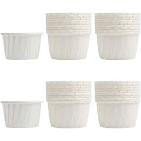 GSHLLO 250 Pcs Small Souffle Portion Cups Paper Treat Snack Cups Mini Food Serving Cups Sample Tasting Cups Ketchup Condiment Cups White Sauce Dipping Cups