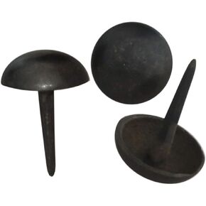 Rustic 1 inch Large Head Brass Nails Oil Rubbed Bronze 16 Pack