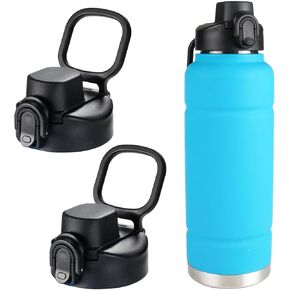 Lid for Bubba Water Bottle, Auto Spout Lid for Bubba Trailblazer 24 32 40 oz Water Bottle, 2 Pack Lid Compatible with Bubba Flo Kids 16oz Wide Mouth Water Bottle, Portable Replacement Lid（2pcs）