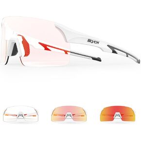 Photochromic Cycling Glasses Mountain Bike Glasses for Men Women Frameless Sport sunglasses