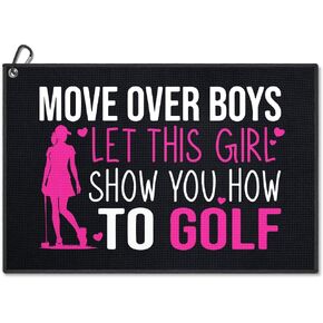 Show How to Golf Printed Golf Towel, Funny Golf Towel for Golf Bag with Clip, Golf Accessories for Women, Xmas Birthday Gifts for Golfer Golf Lover, Golf Gifts for Lady, Ladies Golf Towel