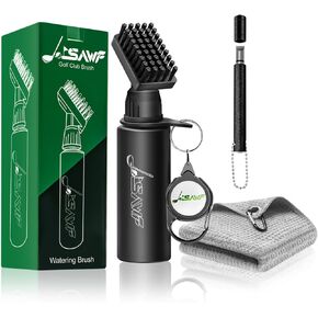 JOISAWF Golf Club Brush with Water Golf Towel, Club Cleaning Kit Accessories for Bag, Golf Club Groove Cleaner Repair Sharpener Tool, Best Golf Gifts for Men/Women