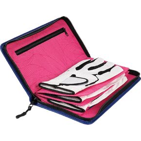 2thpart Golf Gloves Holder Case, Zipper Premium Glove Caddie, Organizer for Golf Gloves Synthetic Leather Blue