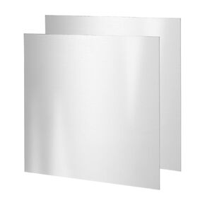 PH PandaHall 2pcs Brushed 304 Stainless Steel Plate, 7.8x7.8x0.04'' 19 Gauge Metal Strip Plate Square Plates Sheets for Industry, Mechanical Cutting, DIY Engineer, Home Decor, Making