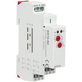 GRT8-B2 Time Relay, Keenso Mini Single Function Control Time Relay 35mm Din Rail Type Delay Timer Switch Relay AC/DC 12V-240V(AC/DC12V-240V) Relays