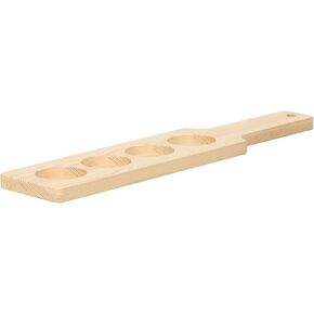 LZMS 6 Packs 18" Natural Flight Paddle, Large Beer Sampler Paddle with thin Profile and Convenient Hanging Hole, Ideal for Professional Kitchens and the Hospitality Industry