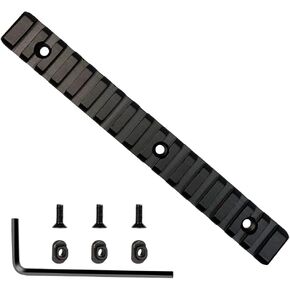 17 Slot Mlock Aluminum Mlock Single Picatinny Rail Section, T-Nuts & Screws & Hex Wrench Included (17 Slot Mlock)