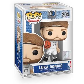 Pop Basketball - Luka Doncic Finger Roll in 2024 City Edition Uniform Mavericks Vinyl Figure Collectibles Bundle with Compatible Funko Box Protector