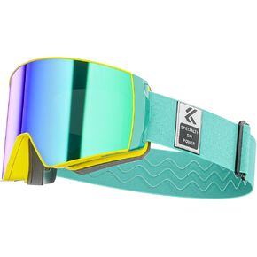 KAPVOE Magnetic Ski Goggles Snow Goggles for Men Women UV400 Protection Anti Fog Snowboard Goggles for Adult Youth