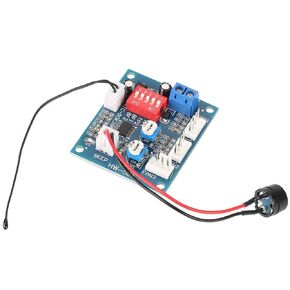 DC 12V Speed Controller Module, PWM Fan Speed Controller Module Four Wire PC Fan Governor Adjustable Fan Speed Controller with Temperature Sensor