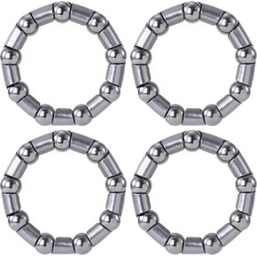 4pcs 1/4in × 9 كرات كرنك كرنك دراجة كرنك ، أقواس أسفل الفولاذ المقاوم للصدأ ، التجنيب ، إطار محور الدراجات البديل للدراجة الجبلية- أسود