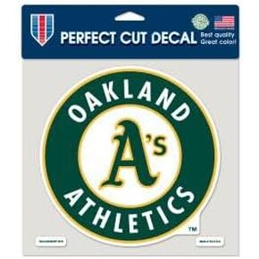 MLB Oakland A's 98271013 Perfect Cut Color Decal, 8" x 8", Black