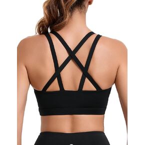 RUNNING GIRL Sports Bras for Women High Support,Molded Cup Strappy Running High Impact Sports Bras Workout Yoga Bra