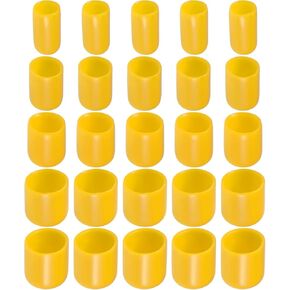 Screw Thread Protector Cover Rubber End Caps, [for Screw, Bolt] - 1/4" 3/8" 1/2" 5/8" 3/4" ID/Yellow/50pcs
