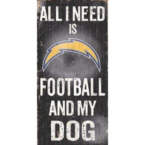 Fan Creations Sign San Diego Chargers Football and My Dog, Multicolored