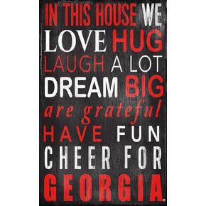 Fan Creations Georgia Bulldogs 12" x 19" in This House Wood Sign