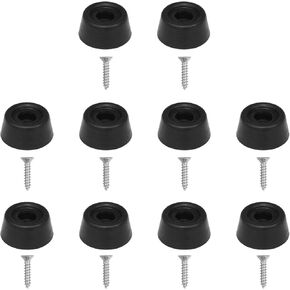 Billiard Rod Tail Protective Pad Cue Rubber Base Cover (with Screws) 10 PCS