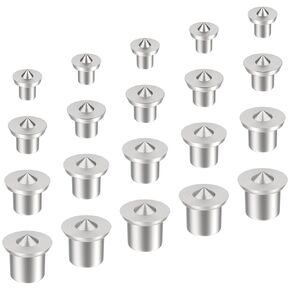 20Pcs Dowel and Tenon Center Transfer Plugs, Solid Dowel Pin Centers Drilling Hole Tool Set for Woodworking ( 4 Sizes, 1/4" 5/16" 3/8" 1/2" )