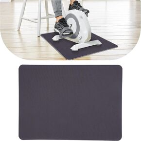 Non-Slip Workout Mat for Under Desk Ellipticals, Ellipse Leg Exerciser Machine Exercise Mat, for Seated Foot Pedal Exerciser, Enhance Stability & Protect Floor (Black, 23.6" L x 17" W, Thickness 0.2")