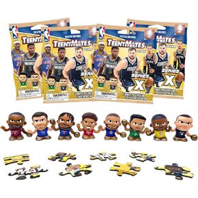 Teenymates Party Animal 2024 NBA Series (X) 10 Basketball Figures Gift Set Party Bundle, Lot of 4 Mystery Packs