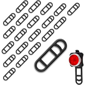BRBASAP 20 Pieces Silicone Straps for Bike Lights Durable Rubber Band Mounts for Bicycle Headlight Handlebar Bracket Wheel Rack Replacement Cycle Holder Ideal for Flashlight and Light Sets