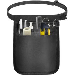 Nurse Fanny Pack, Nurse Pocket Organizer Multi-Compartment Medical Organizer Belt Nurse Work Waist Bag Pouch for Medical Scissors, Stethoscopes, Bandage, Pen, Care Kit Tool (Black)