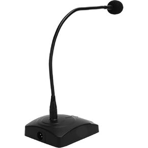 Dilwe Desktop Microphone with Mute , Gooseneck Conference Microphone with 5m XLR Cable, Noise Canceling Gooseneck Stereo Microphone for Meetings, Voice, Games