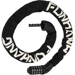 Bike Chain Lock, 5-Digit Combination Heavy Duty Anti-Theft Security Bike Lock, 3.2FT Long Resettable Keyless Bicycle Lock for ebikes, Motorcycles, Scooters, Gates, Fences, and Door, 6mm Thick