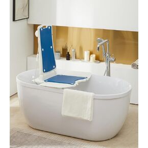 Lightweight Electric Bath Lift Chair for Tub, IP68 Waterproof Shower Chair with Height Adjustable, Support Up to 300 LBS, 6 Safety Suction Cups, Bottom Size 25"×16"