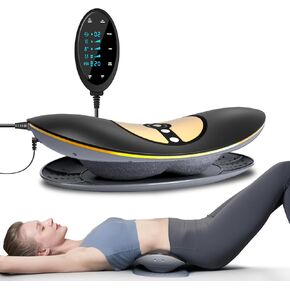 Electric Lumbar Traction Device, Multifunctional Back Traction Device with Dynamic Airbag Traction, 20-Level Electrotherapy, 3-Level Vibration Massage and Thermal Therapy from 113 to 131℉